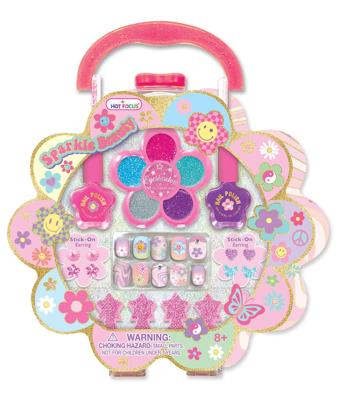 Hot Focus Sparkle Beauty Cosmetic Set – Groovy Flower