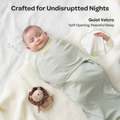 Momcozy Easy Swaddle Wrap 0-3M, 2-Pack - Blue & Green (Serenity)