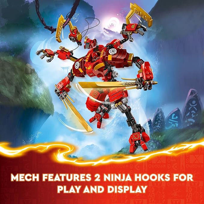 LEGO NINJAGO Kai’s Ninja Climber Mech Adventure , Ages 9+