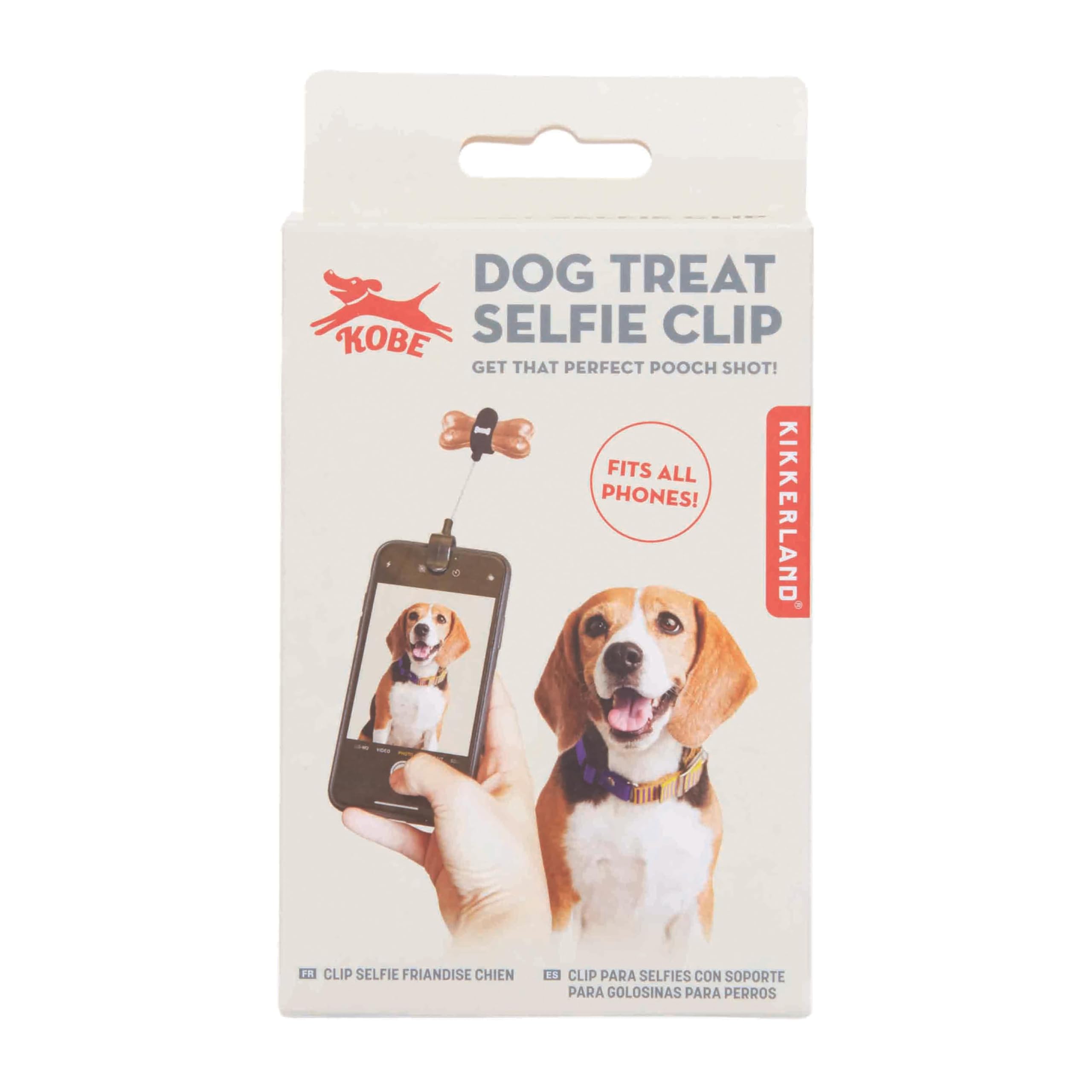 Dog treat selfie clip