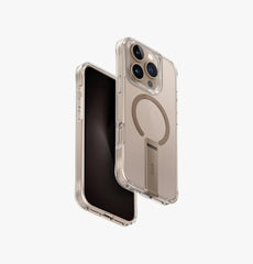 UNIQ Eleva Case with Built-in Aluminum Kickstand for 16 Pro Max - Gold