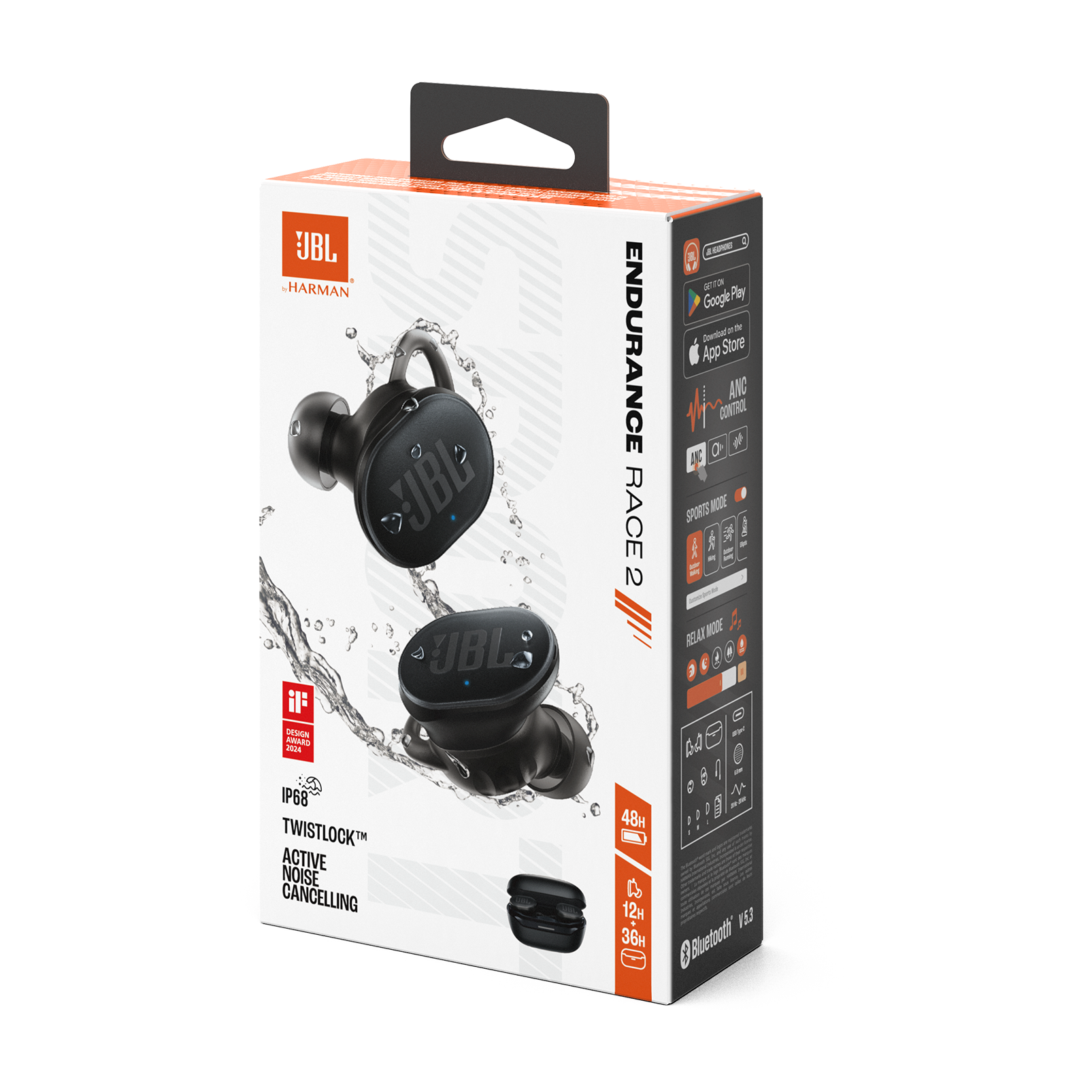 JBL Endurance Race 2 - Black
