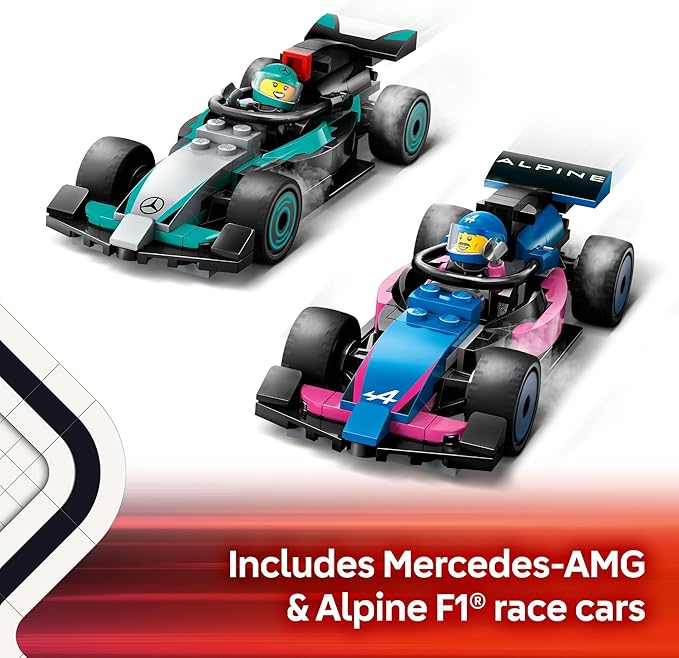 LEGO City F1 Garage & Mercedes-AMG & Alpine Cars Toy , Ages 7+