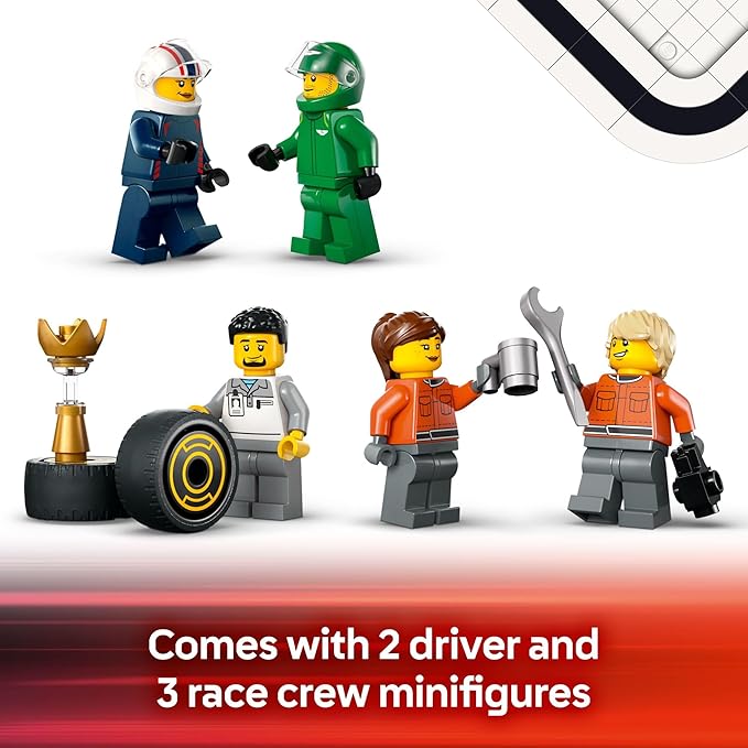 LEGO City F1 Truck with RB20 & AMR24 F1 Car Toys , Ages 8+
