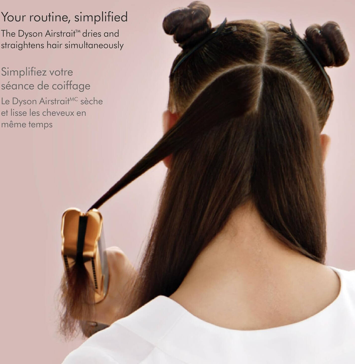 Dyson Airstrait dryer and straightener - Nickel/Copper