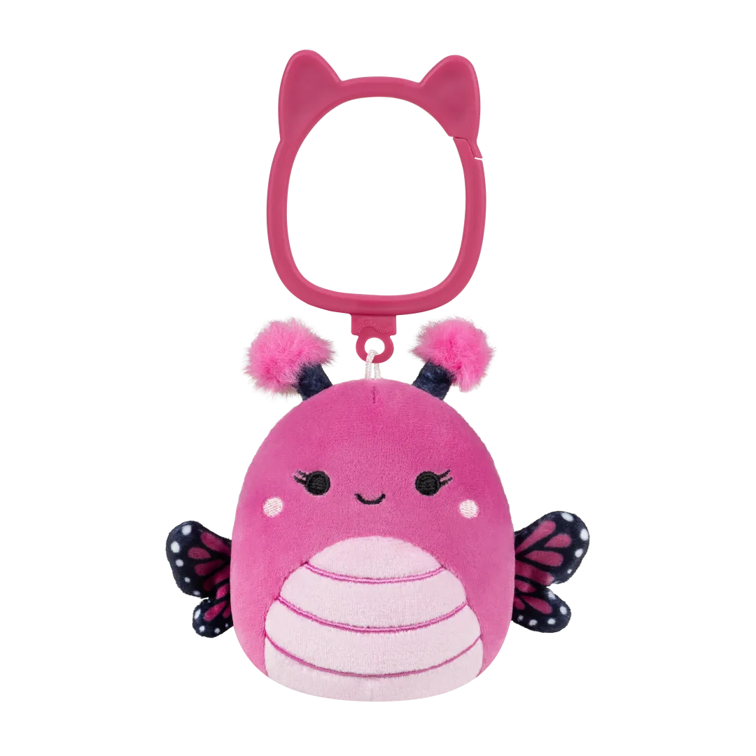 Squishmallows Clip-On Marcelina Pink Butterfly