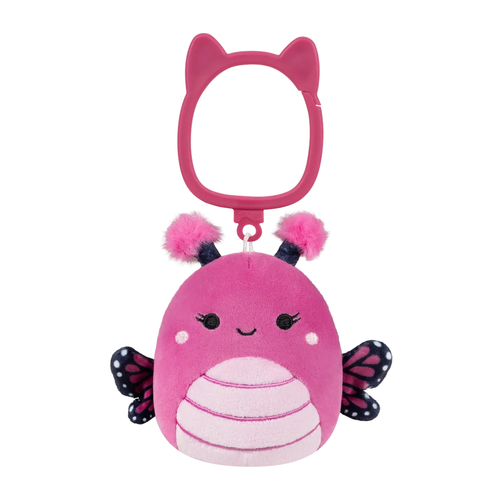 Squishmallows Clip-On Marcelina Pink Butterfly