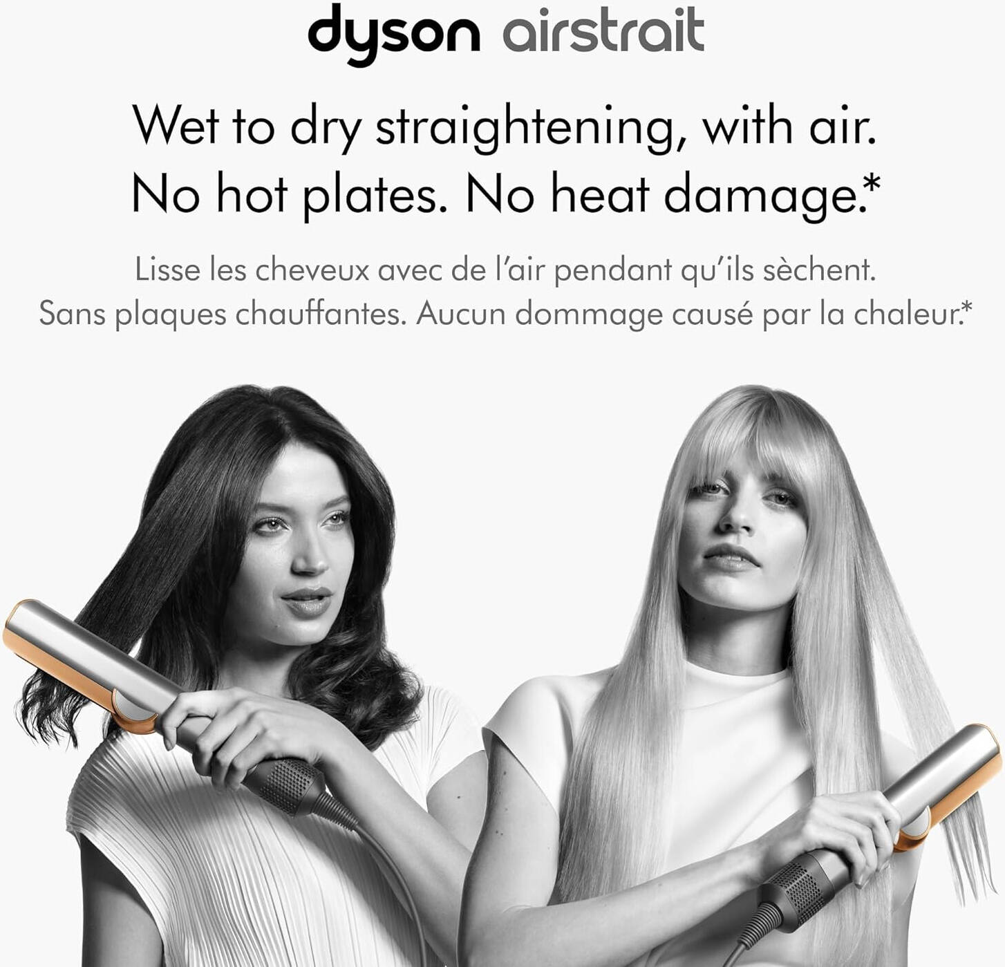 Dyson Airstrait dryer and straightener - Nickel/Copper