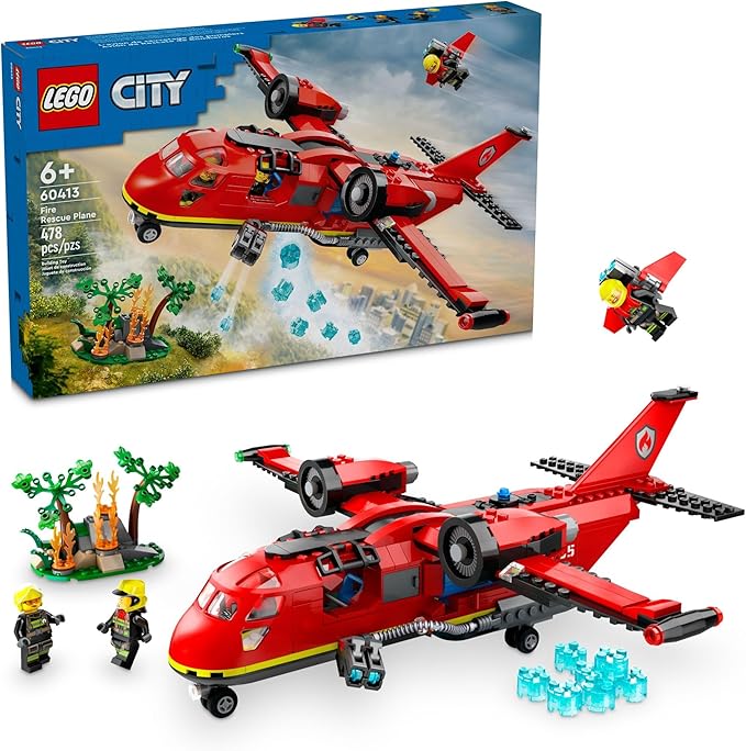 LEGO City Fire Rescue Plane Toy , Ages 6+