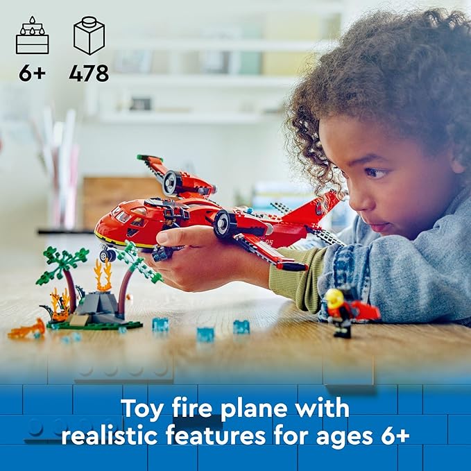 LEGO City Fire Rescue Plane Toy , Ages 6+
