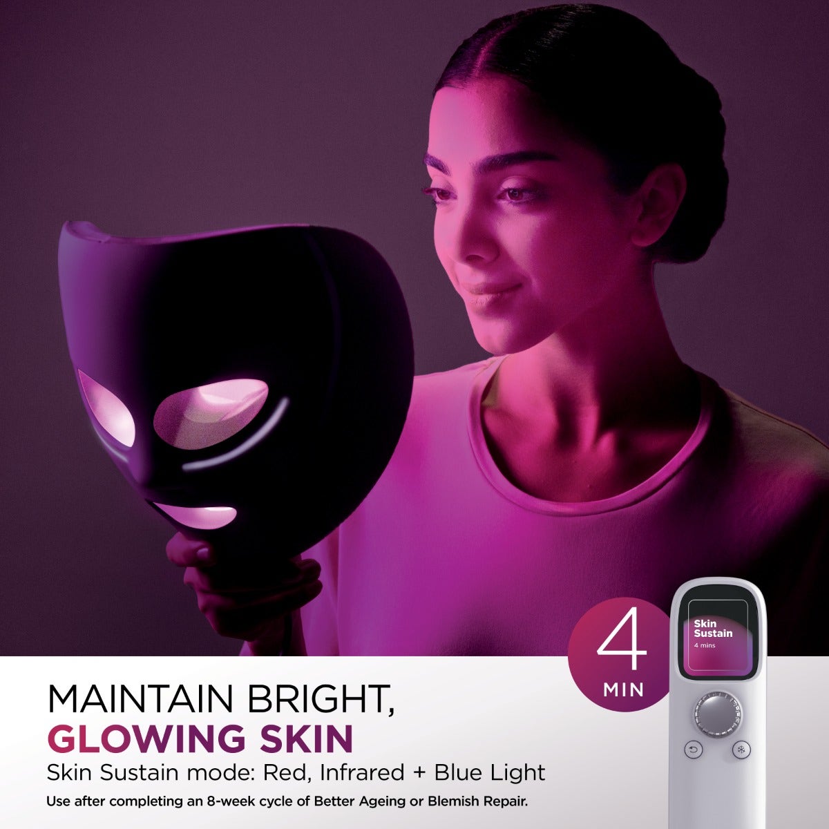 Shark CryoGlow Under-Eye Cooling & LED Face Mask FW312ME - Blue Frost