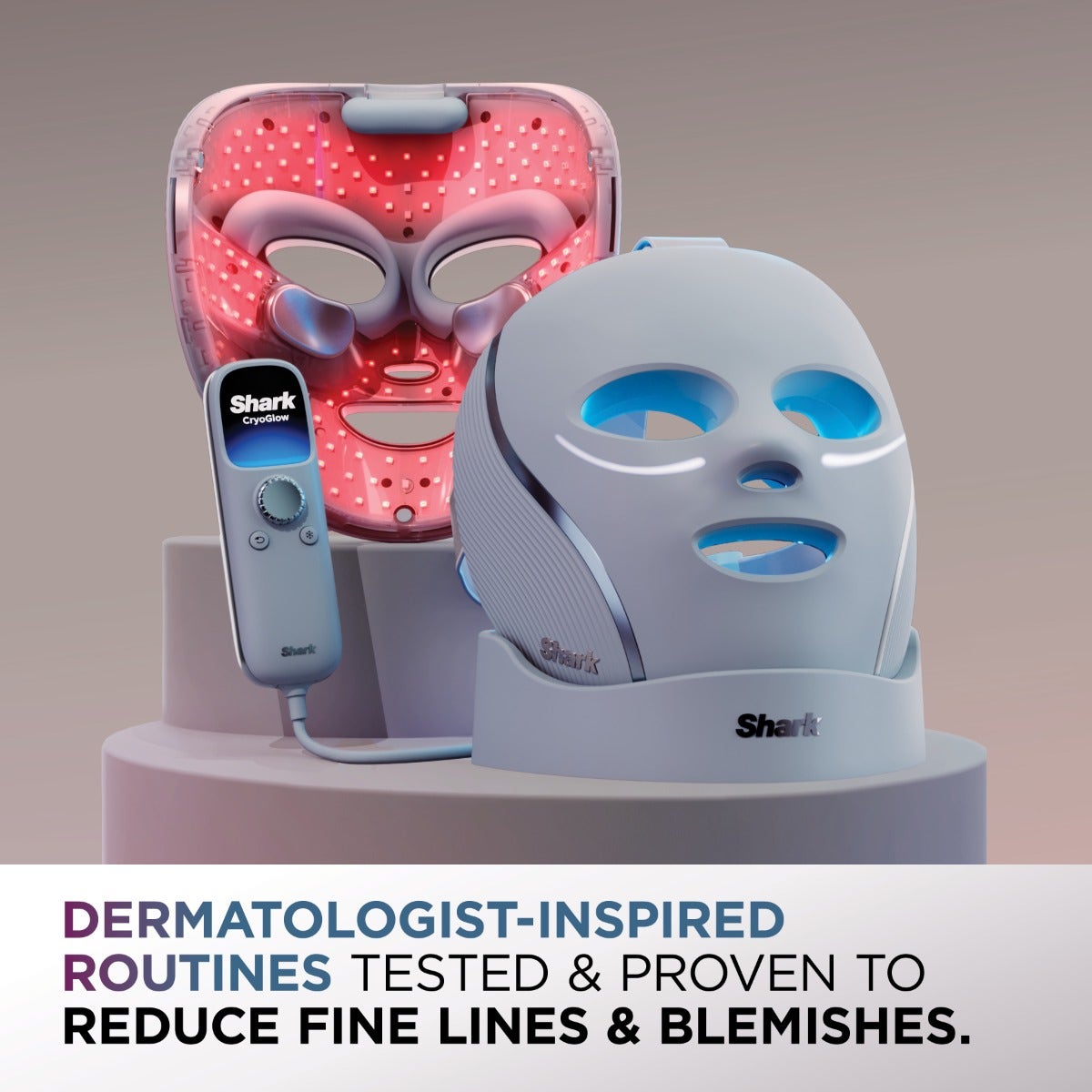 Shark CryoGlow Under-Eye Cooling & LED Face Mask FW312ME - Blue Frost