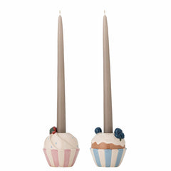 Chip Candle Holder, Multi, Stoneware