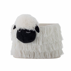 Dolly Basket, White, Polyester