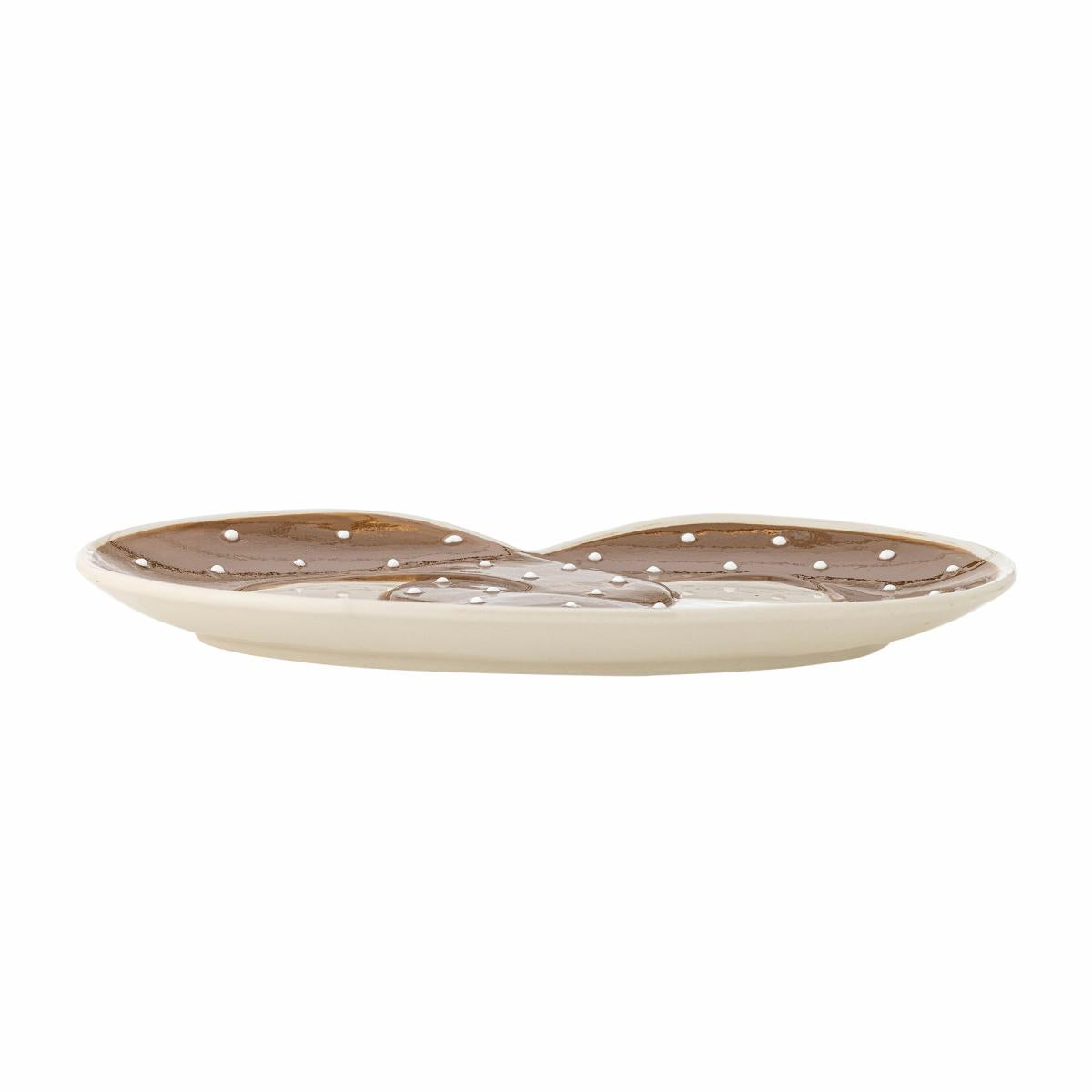 Treats Serving Plate, Brown, Stoneware