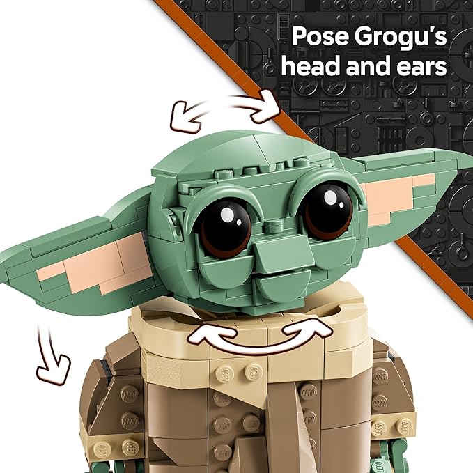 LEGO Star Wars: The Mandalorian Grogu with Hover Pram Building, Ages 10+