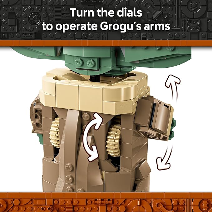LEGO Star Wars: The Mandalorian Grogu with Hover Pram Building, Ages 10+