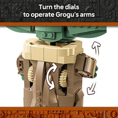 LEGO Star Wars: The Mandalorian Grogu with Hover Pram Building, Ages 10+