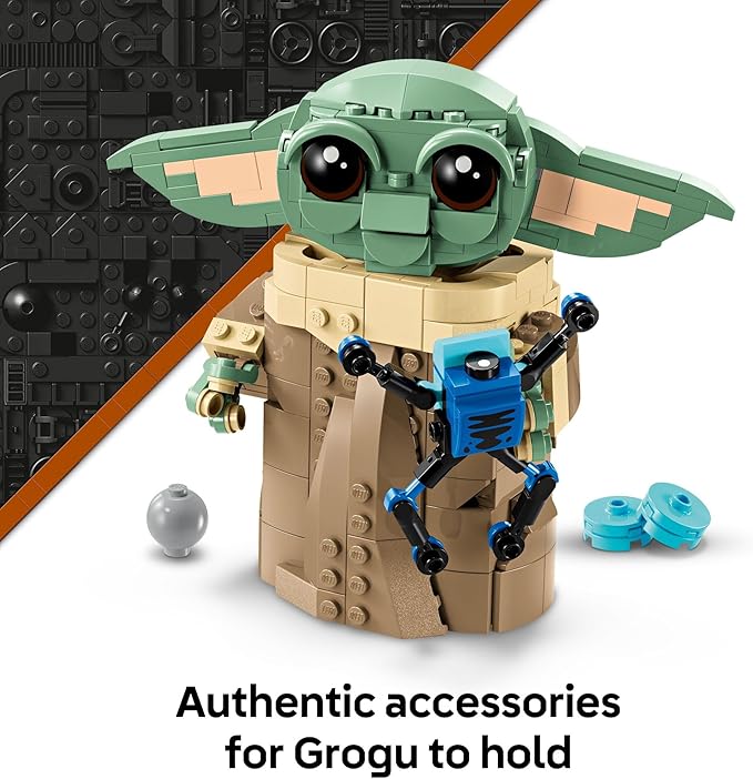 LEGO Star Wars: The Mandalorian Grogu with Hover Pram Building, Ages 10+