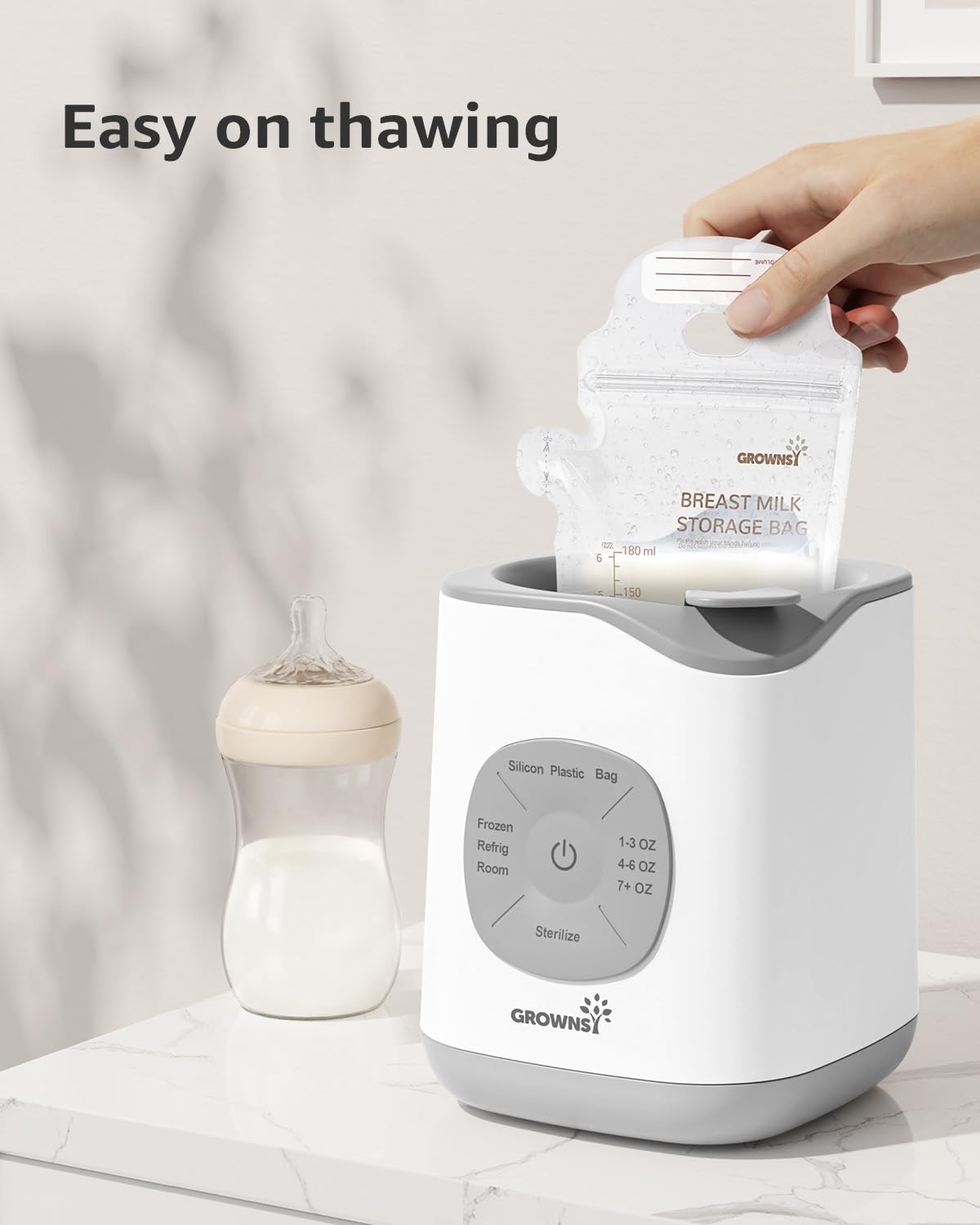 GROWNSY 10-in-1 Fast Baby Bottle Warmer