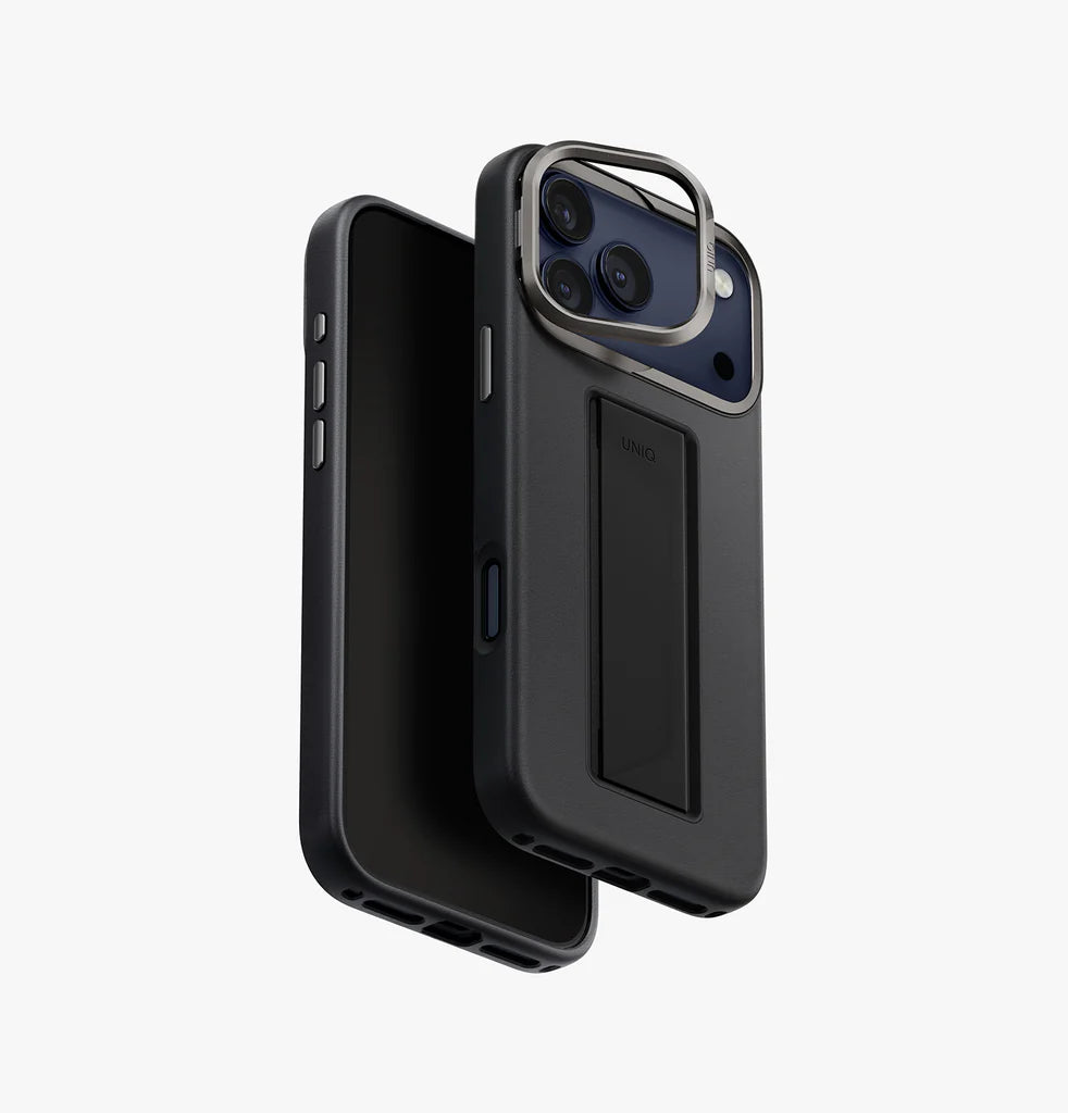 UNIQ Heldro Pro FlexGrip™ Leatherette Case for 17 Pro - Black UNIQ Heldro Pro FlexGrip™ Leatherette Case for 17 Pro - Black