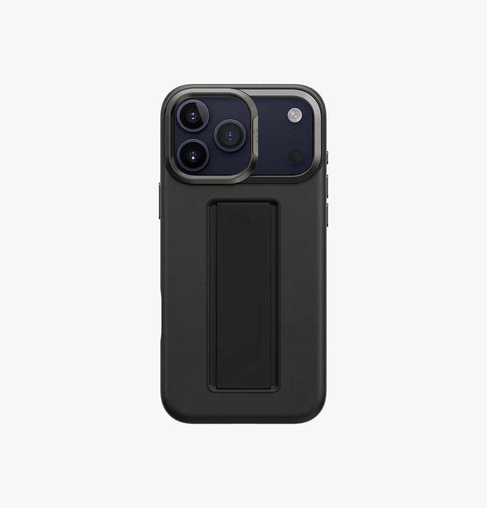 UNIQ Heldro Pro FlexGrip™ Leatherette Case for 17 Pro - Black UNIQ Heldro Pro FlexGrip™ Leatherette Case for 17 Pro - Black