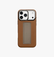 UNIQ Heldro Pro FlexGrip™ Leatherette Case for 17 Pro - Brown