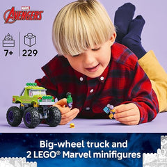 LEGO Marvel The Hulk Truck vs. Thanos - Monster Truck , Ages 7+