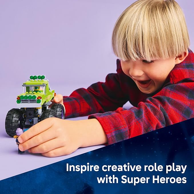 LEGO Marvel The Hulk Truck vs. Thanos - Monster Truck , Ages 7+