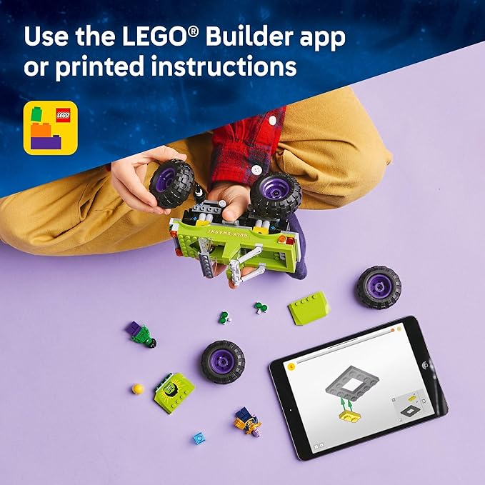 LEGO Marvel The Hulk Truck vs. Thanos - Monster Truck , Ages 7+