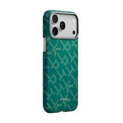PITAKA Monogram-Gold/Green Ultra-Slim Case for iPhone 17 Pro max