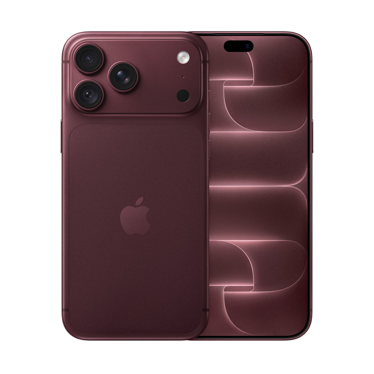 iPhone 18 Pro Max in Burgundy, front and back