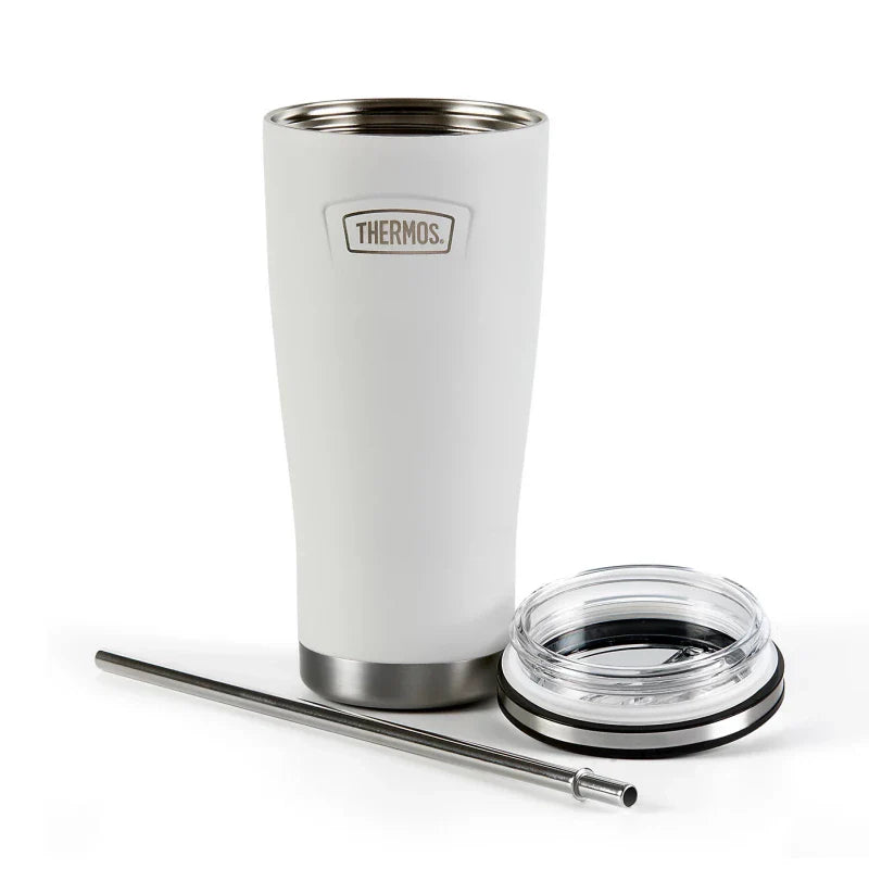 Thermos 710ml ICON™ COLD TUMBLER WITH STRAW - White Thermos 710ml ICON™ COLD TUMBLER WITH STRAW - White