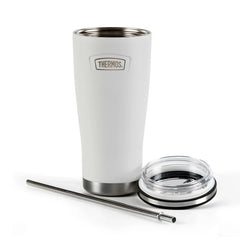 Thermos 710ml ICON™ COLD TUMBLER WITH STRAW - White