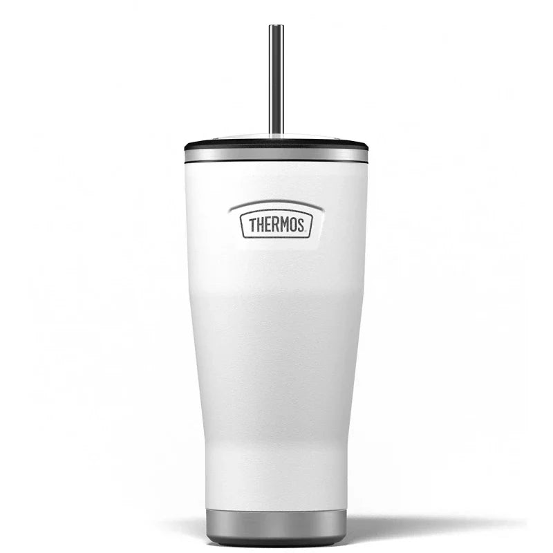 Thermos 710ml ICON™ COLD TUMBLER WITH STRAW - White Thermos 710ml ICON™ COLD TUMBLER WITH STRAW - White