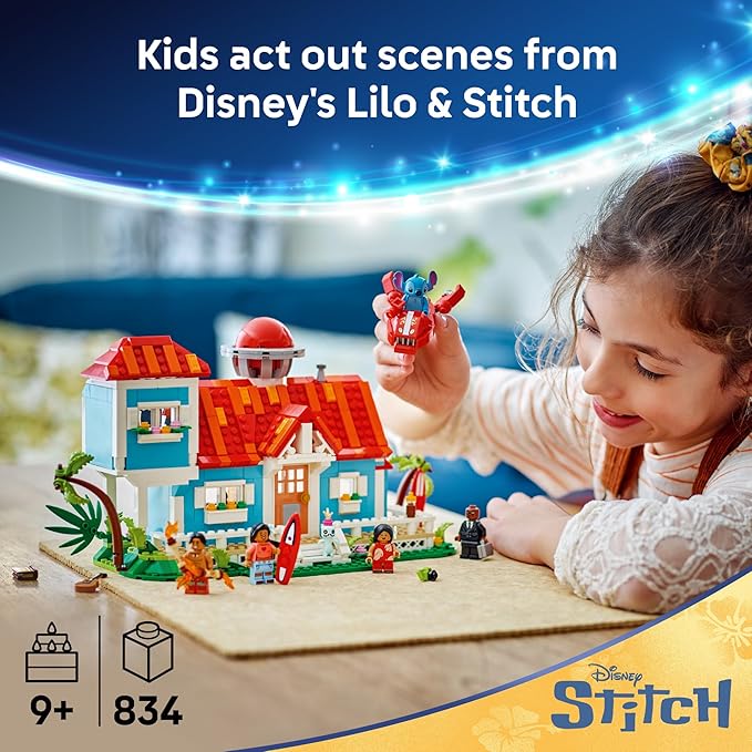 LEGO Disney Lilo and Stitch Beach House Toy , Ages 9+