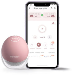Momcozy M9 Single Wearable Breast Pump, Mobile App Controlled - Grey