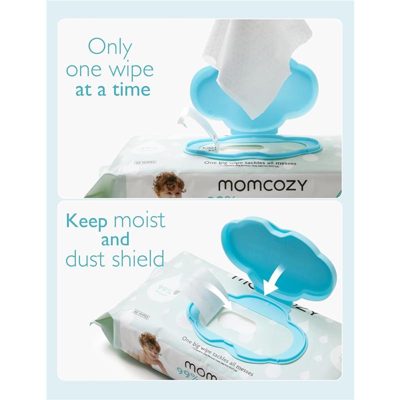 Momcozy 99% Water Baby Wipes - Extra Large, 60 Count