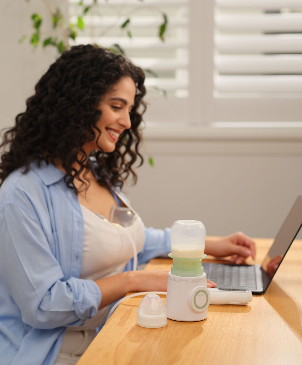Momcozy Portable Bottle Warmer for Travel, Double Leak-Proof Travel Bottle Warmer with Fast Heating