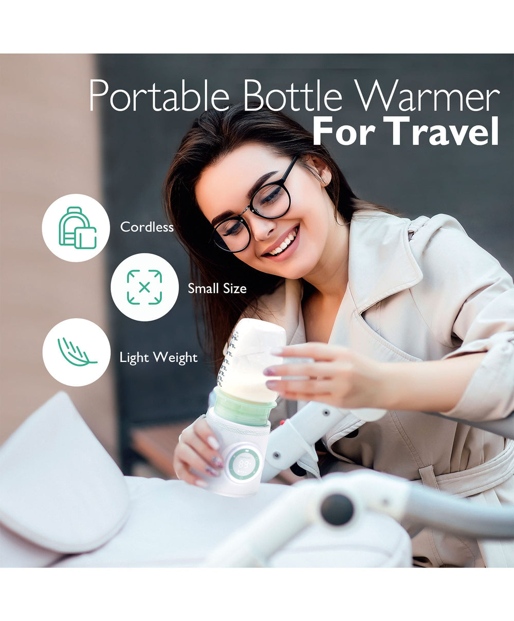 Momcozy Portable Bottle Warmer for Travel, Double Leak-Proof Travel Bottle Warmer with Fast Heating