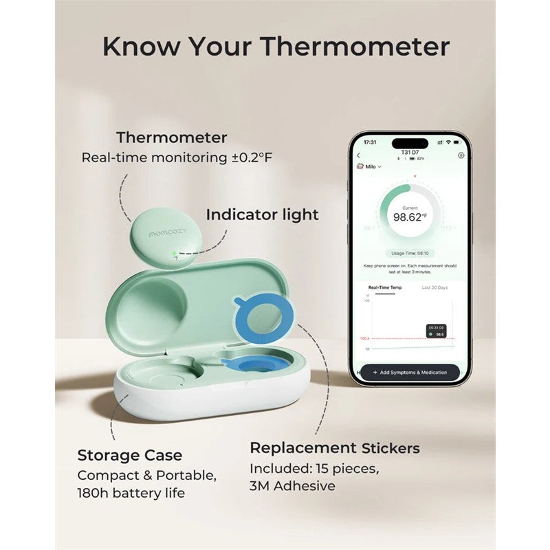 Momcozy Wearable Digital Thermometer for Baby