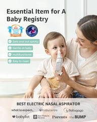 GROWNSY Electric Nasal Aspirator with 3 Silicone Tips - Grey