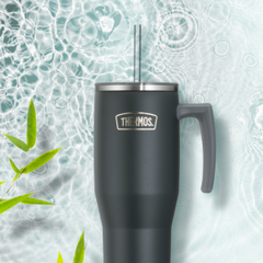 Thermos Stainless Steel Mug with Straw 1.1L - Gray