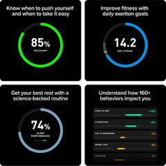 WHOOP One – 12-Month Membership – 5.0 Health and Fitness Wearable – 24/7 Activity Tracker with VO2 Max, Sleep Tracking, Personalized Coaching, Menstrual Cycle Insights – 14+ Days Battery Life