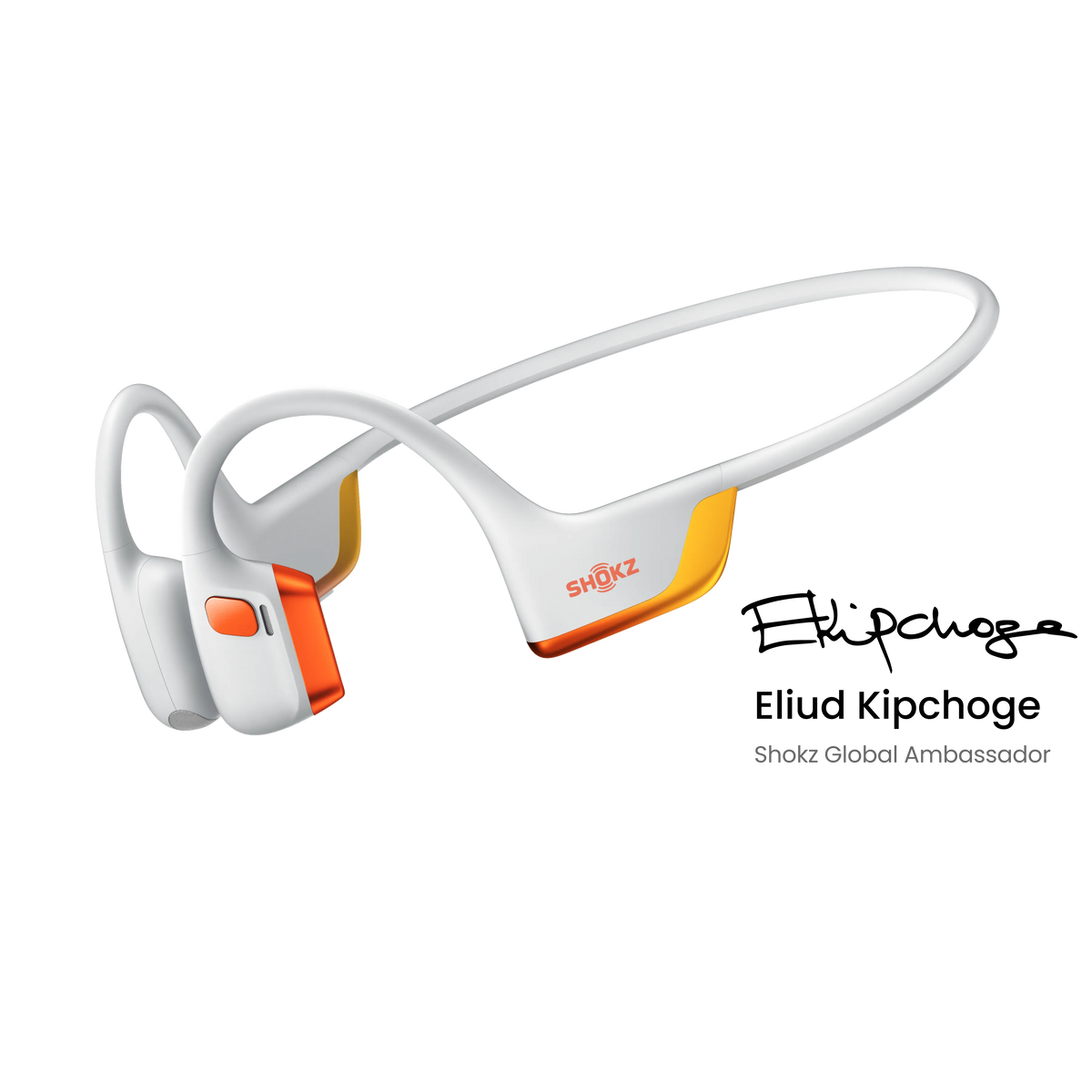 Shokz OpenRun Pro 2 Kipchoge Edition bone conduction headphones - front view