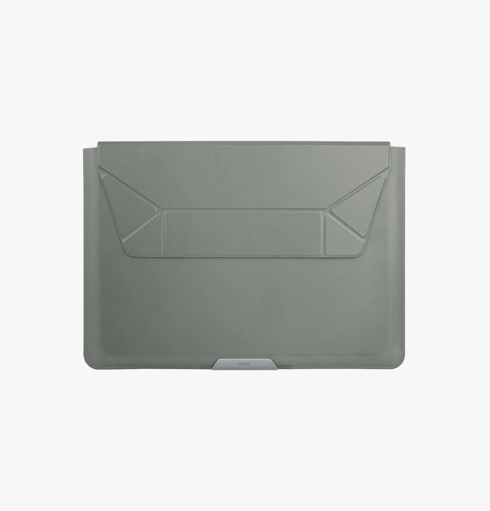 UNIQ Oslo sleeve with Foldable Stand 14 inch - Green UNIQ Oslo sleeve with Foldable Stand 14 inch - Green