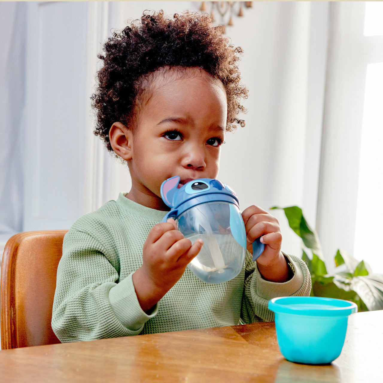 The First Years Disney Stitch Flip Top Straw Trainer Cup - 7 oz