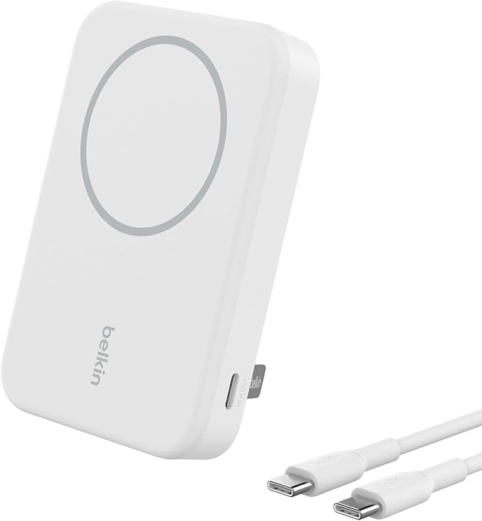 BELKIN BOOSTCHARGE QI2 MAGNETIC 15W WIRELESS POWER BANK 5K - White