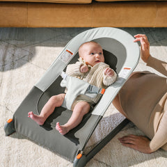Boon Slant Portable Baby Bouncer - Gray