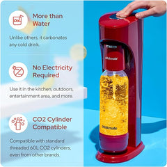 Drinkmate OmniFizz Sparkling Water and Soda Maker - Royal Red